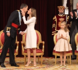 Sus Majestades los Reyes tras el juramento